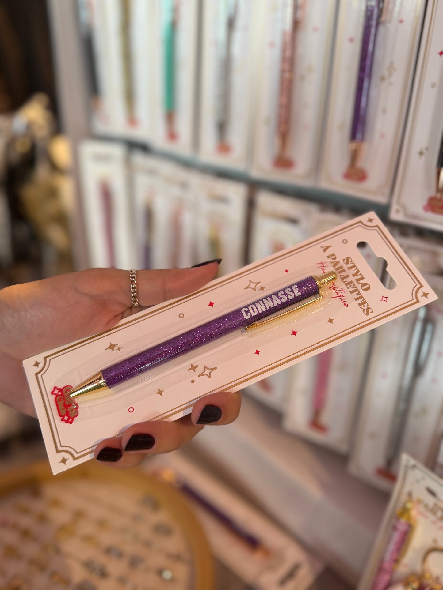 Bic à paillettes - connasse rose ou violet