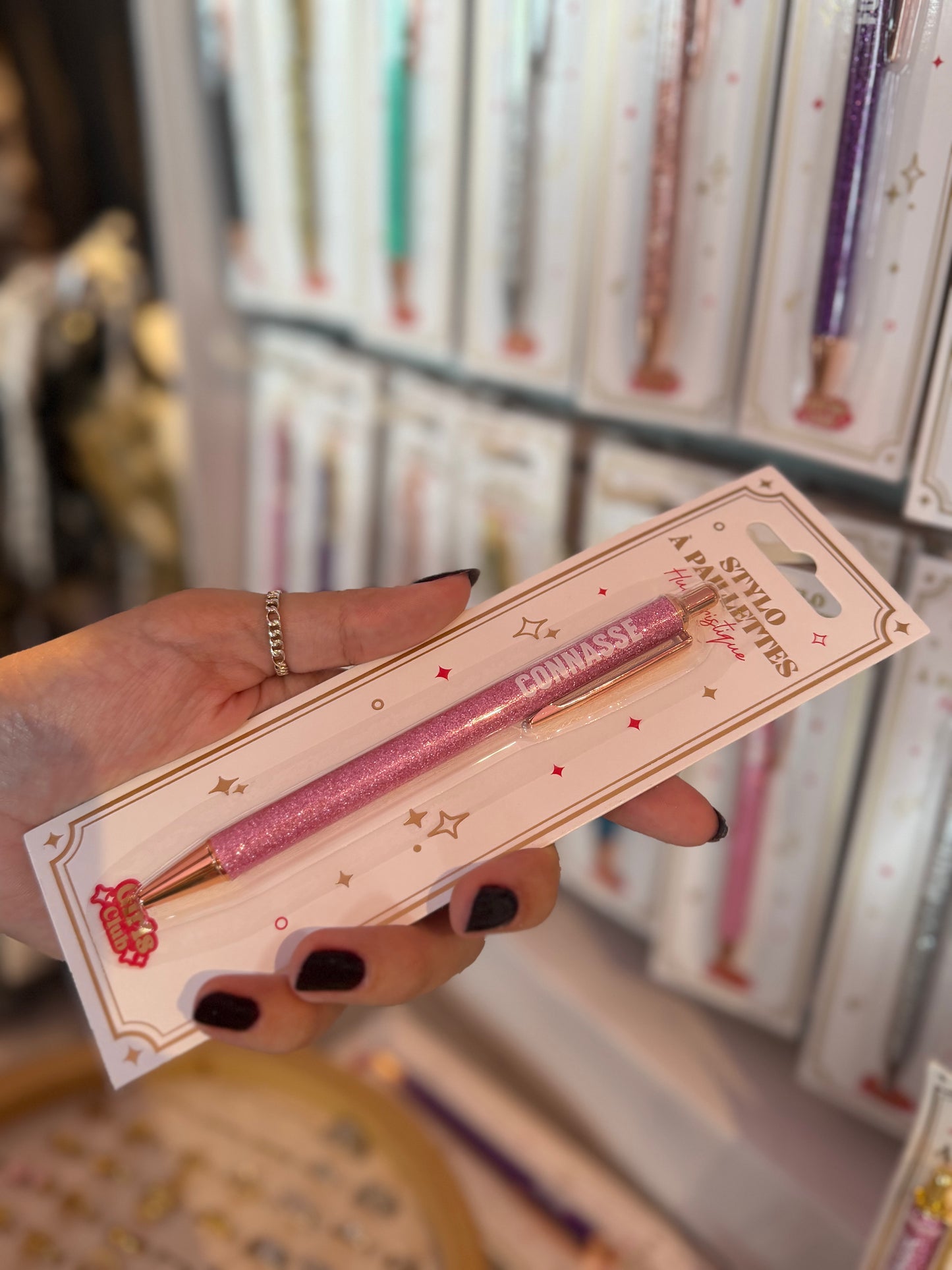 Bic à paillettes - connasse rose ou violet