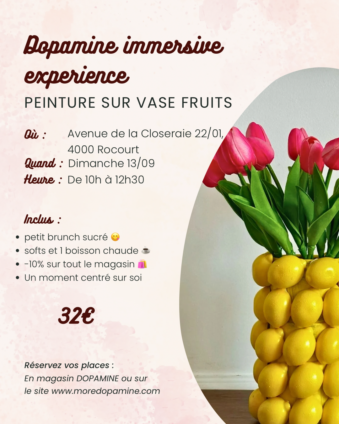 Dopamine Immersive Experience : Peinture sur vases fruits 🍋