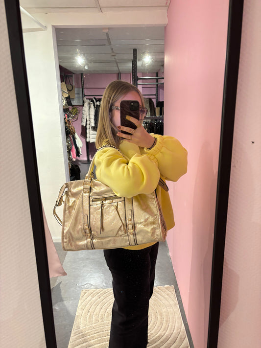 Grand sac Ciaga doré brillant XXL