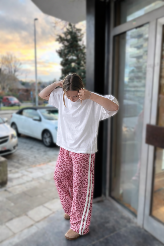 Pantalon Jogging Léona rose bordeaux