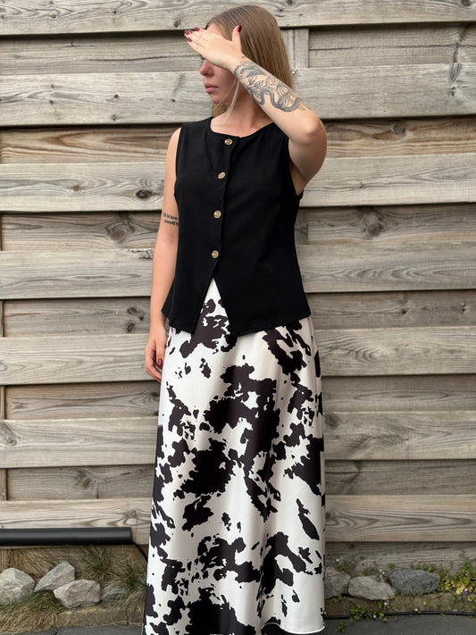 Jupe en satin Vache Noire