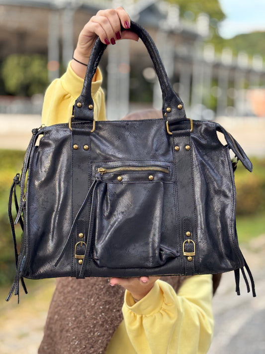 Sac Ciaga XXL Noir Brossé Cuir