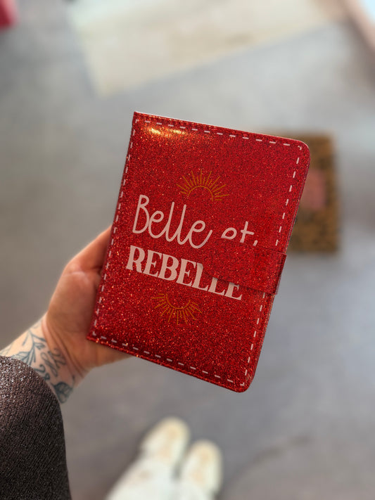 Carnet à paillettes belle et rebelle