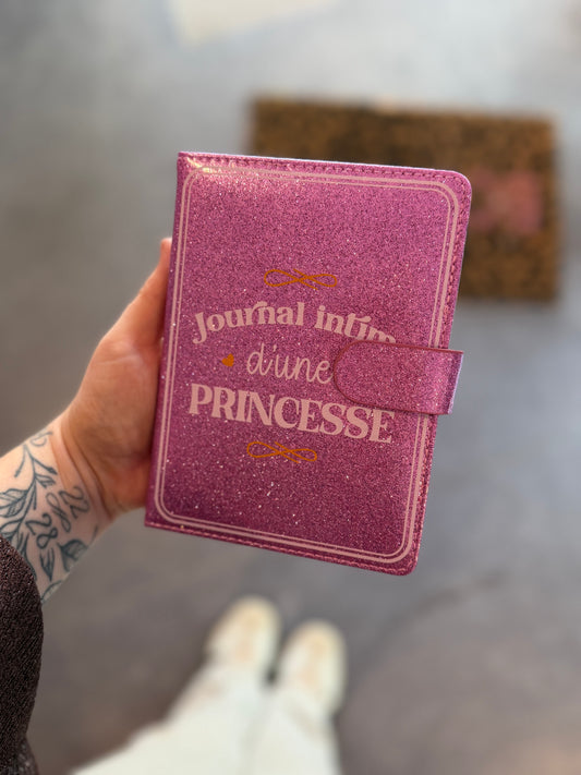 Carnet à paillettes journal intime d’une princesse