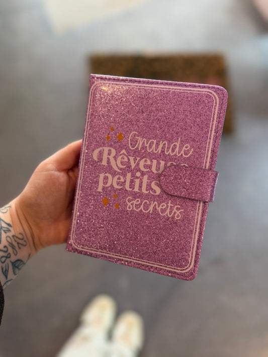 Carnet à paillettes grande rêveuse petits secrets