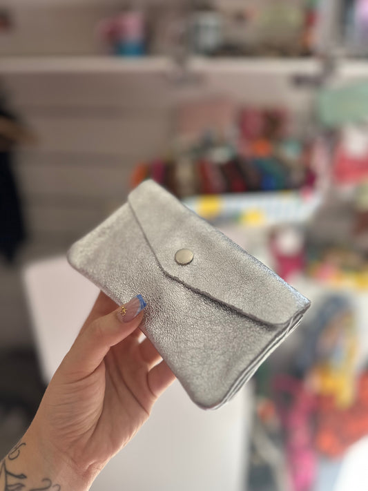 Portefeuille argenté Brillant