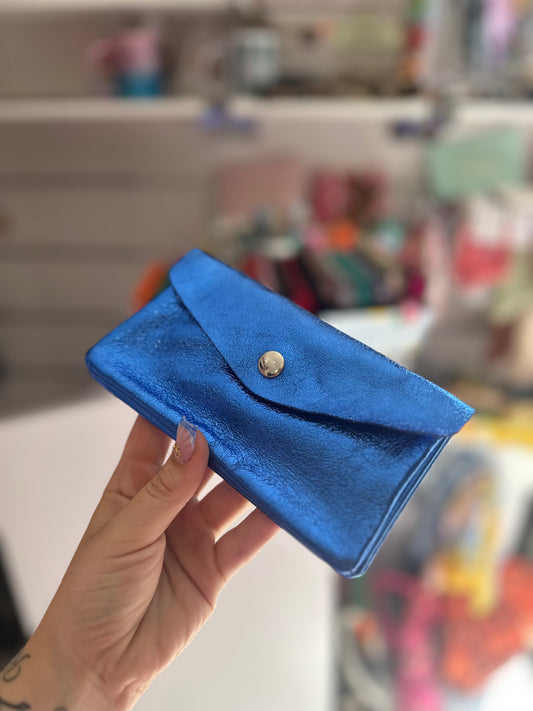 Portefeuille Bleu Brillant