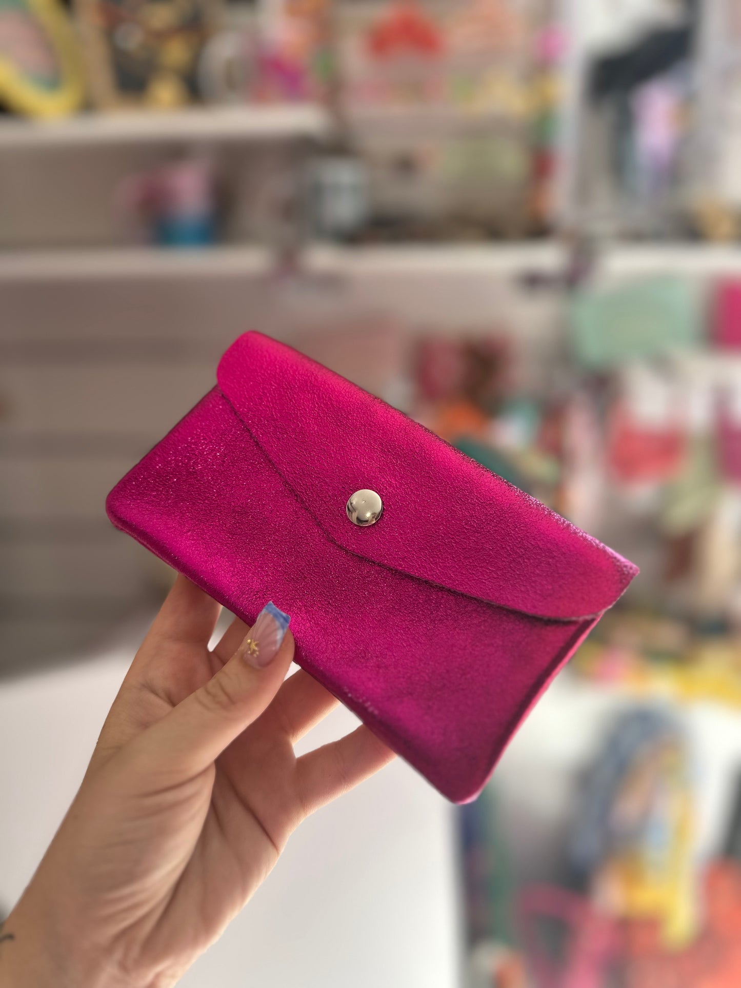 Portefeuille Fushia Brillant