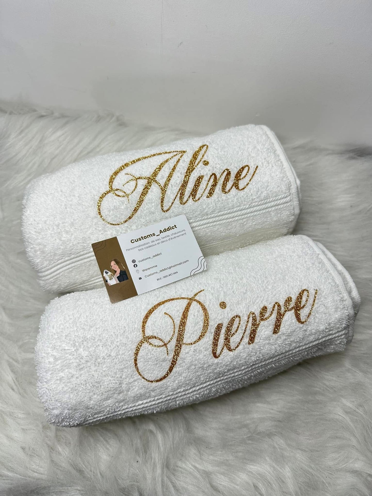 Essuies blanc personnalisés 🫧