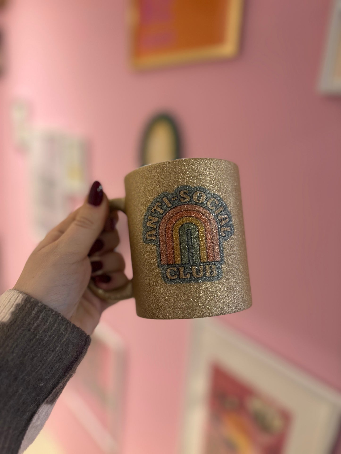 Mug anti social club dorée