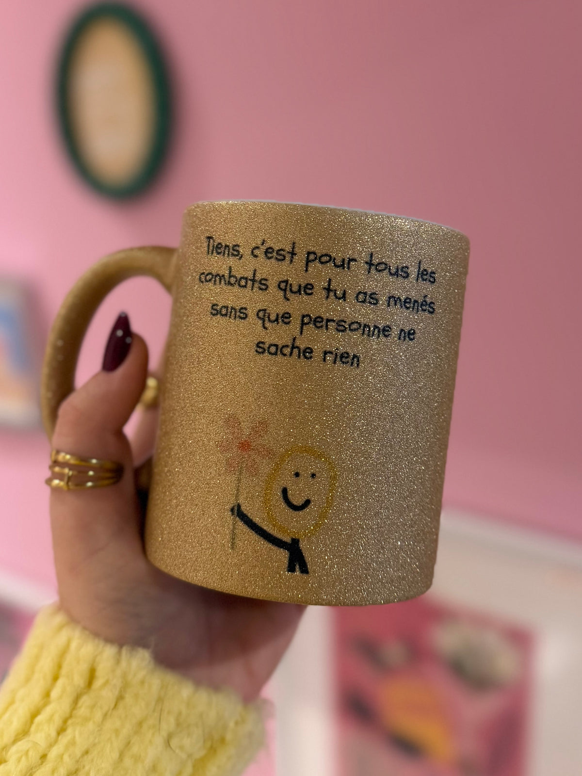 Mug pour tous les combats que tu as menés dorée