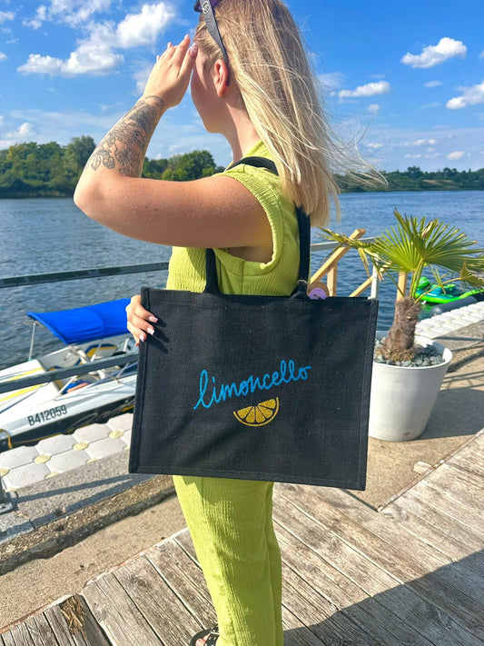 Grand sac en jute Limoncello