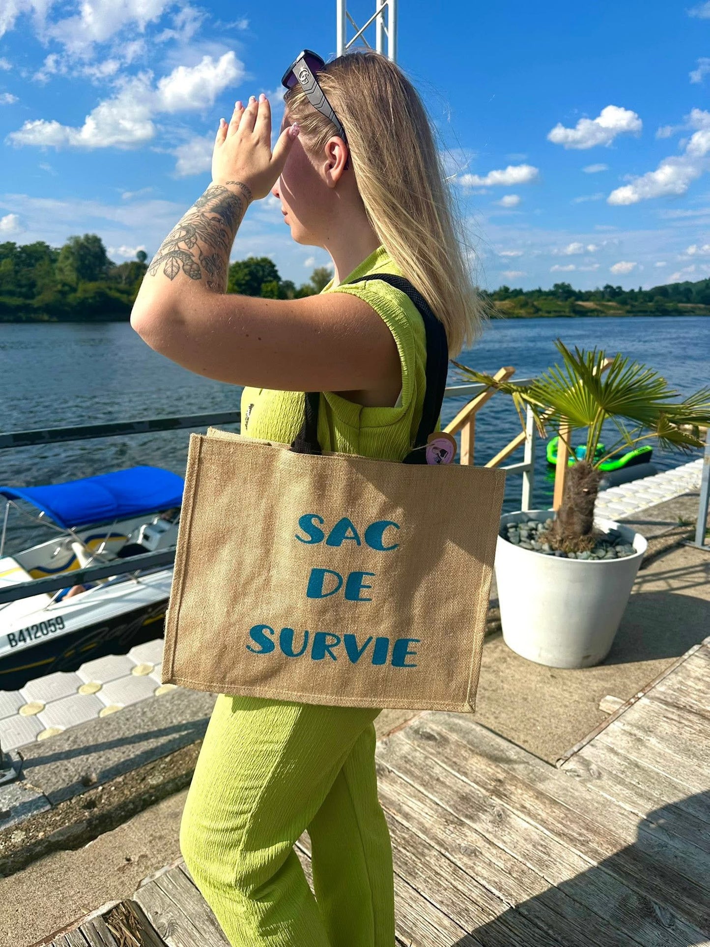 Grand sac en jute Sac de survie