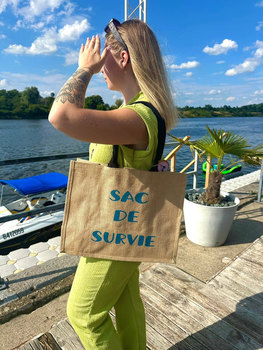 Grand sac en jute Sac de survie