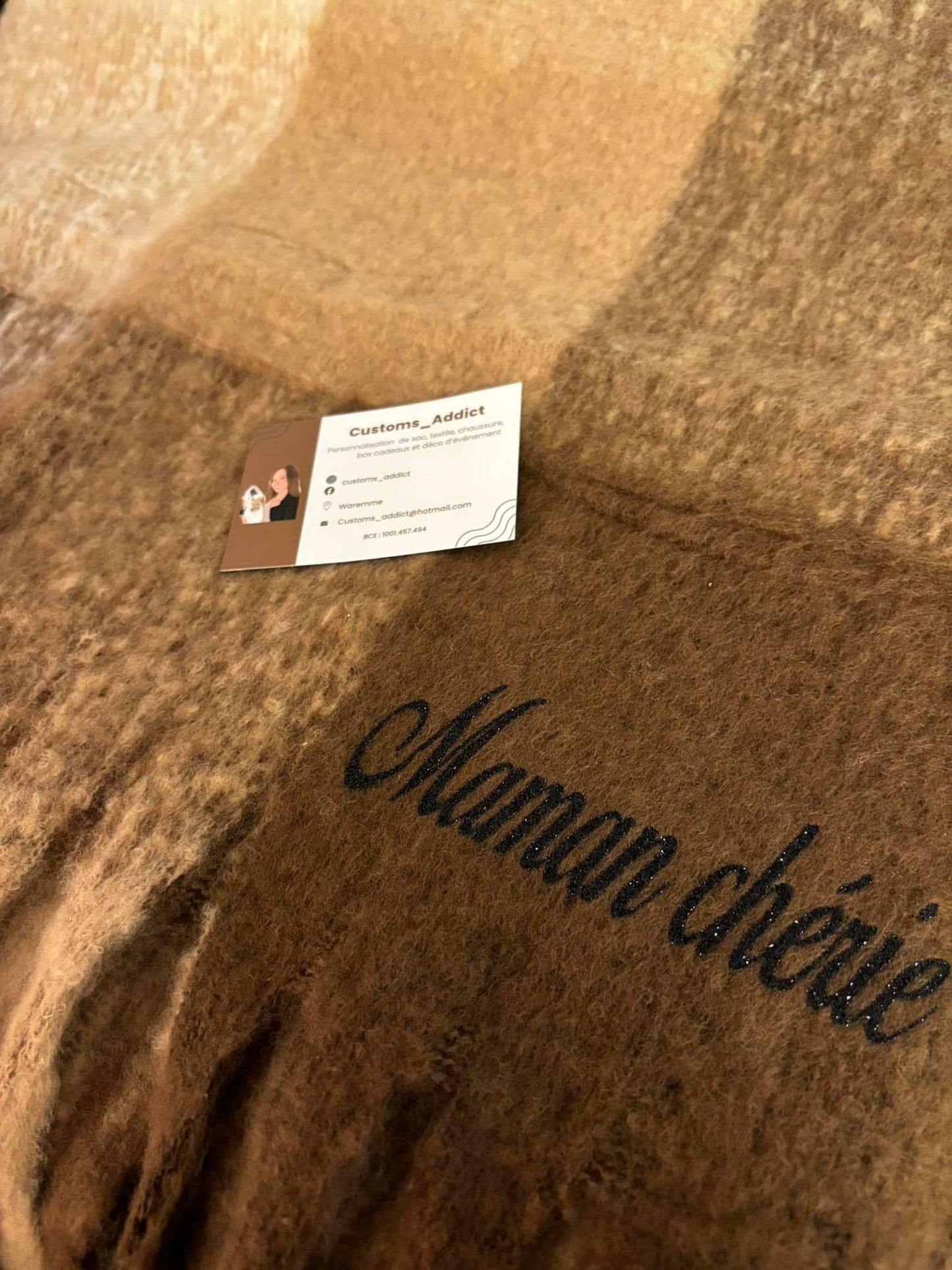 Écharpe Auburn Brune Personnalisable