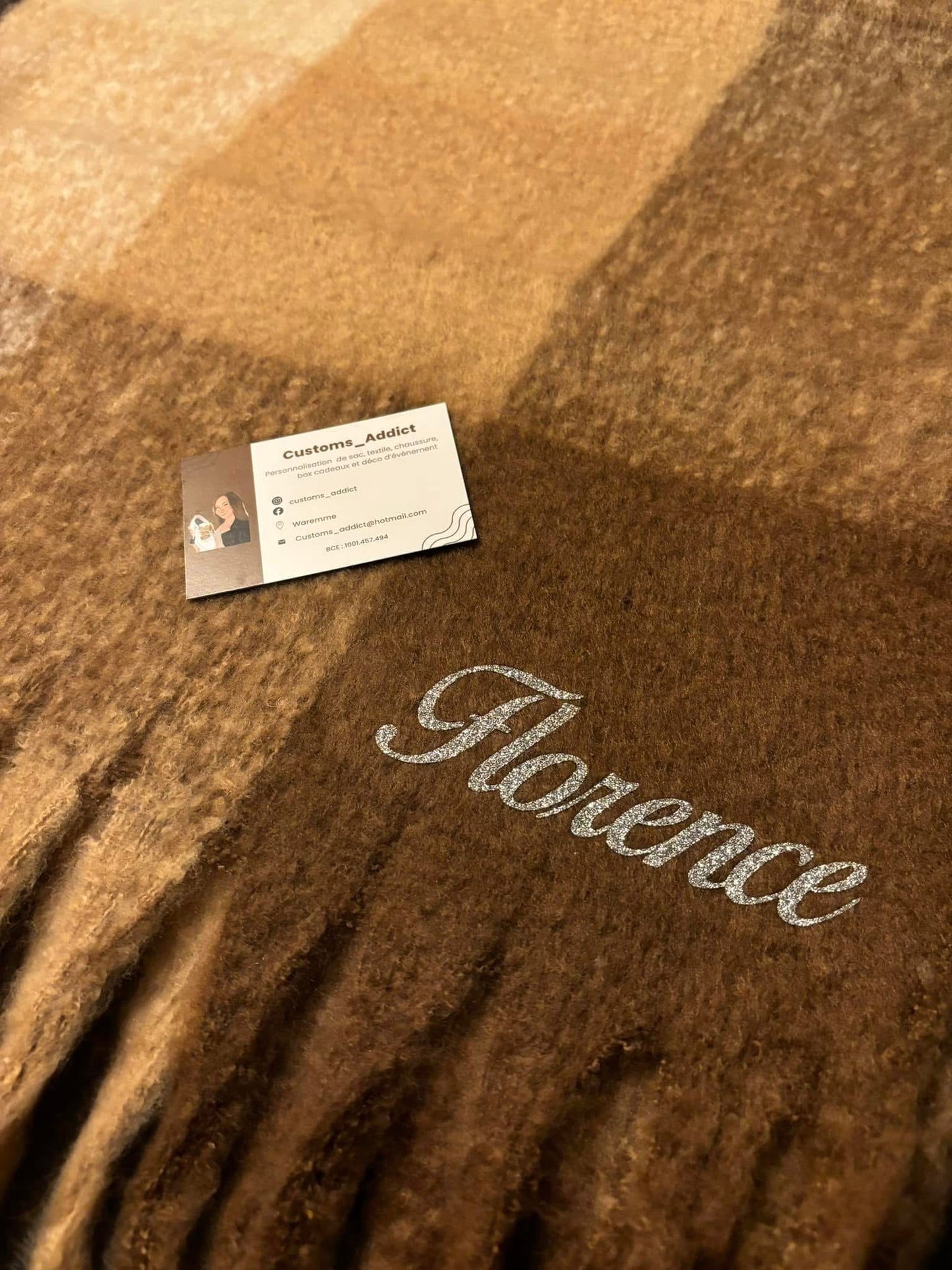 Écharpe Auburn Brune Personnalisable