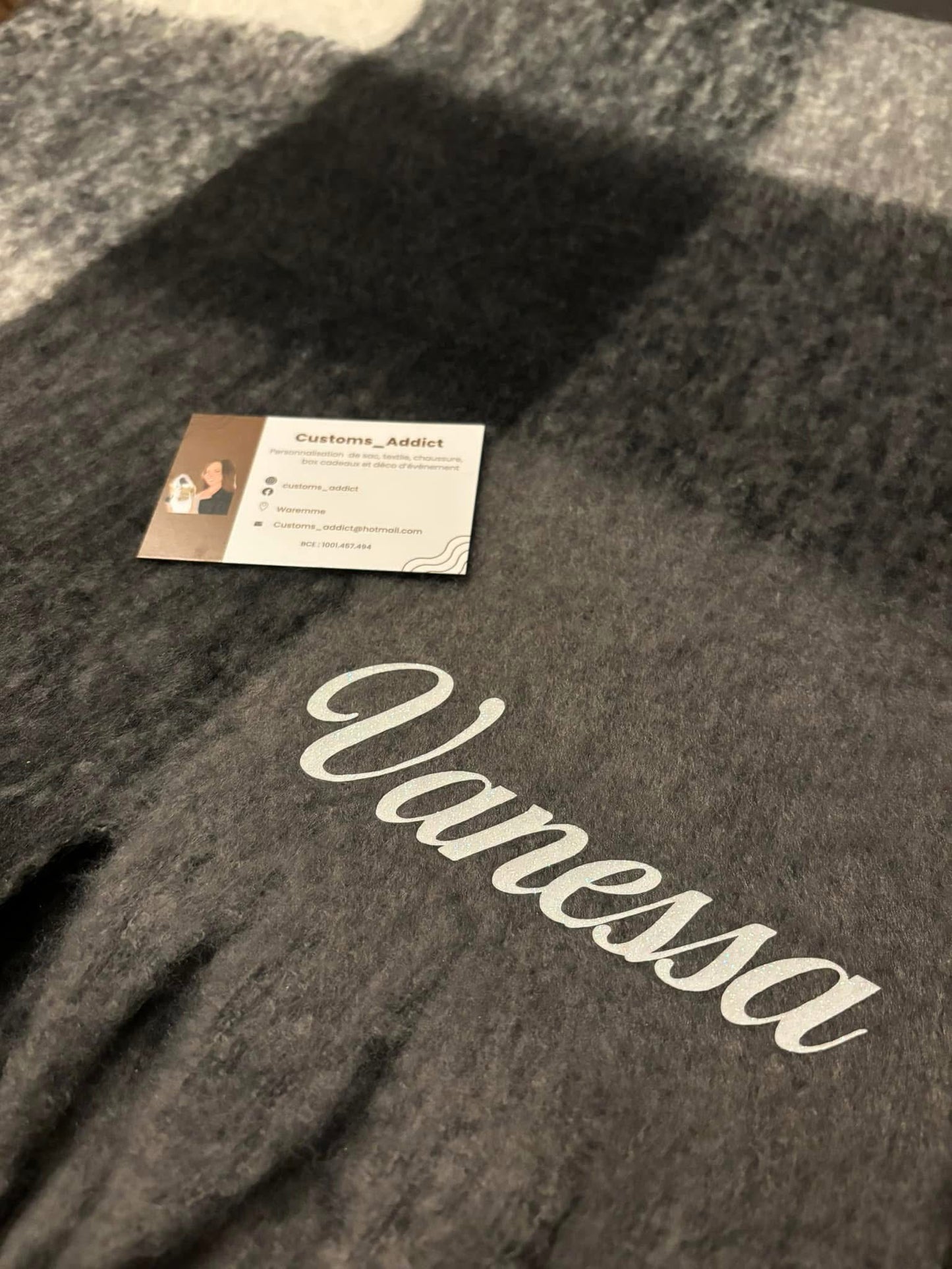 Écharpe Auburn Noire Personnalisable