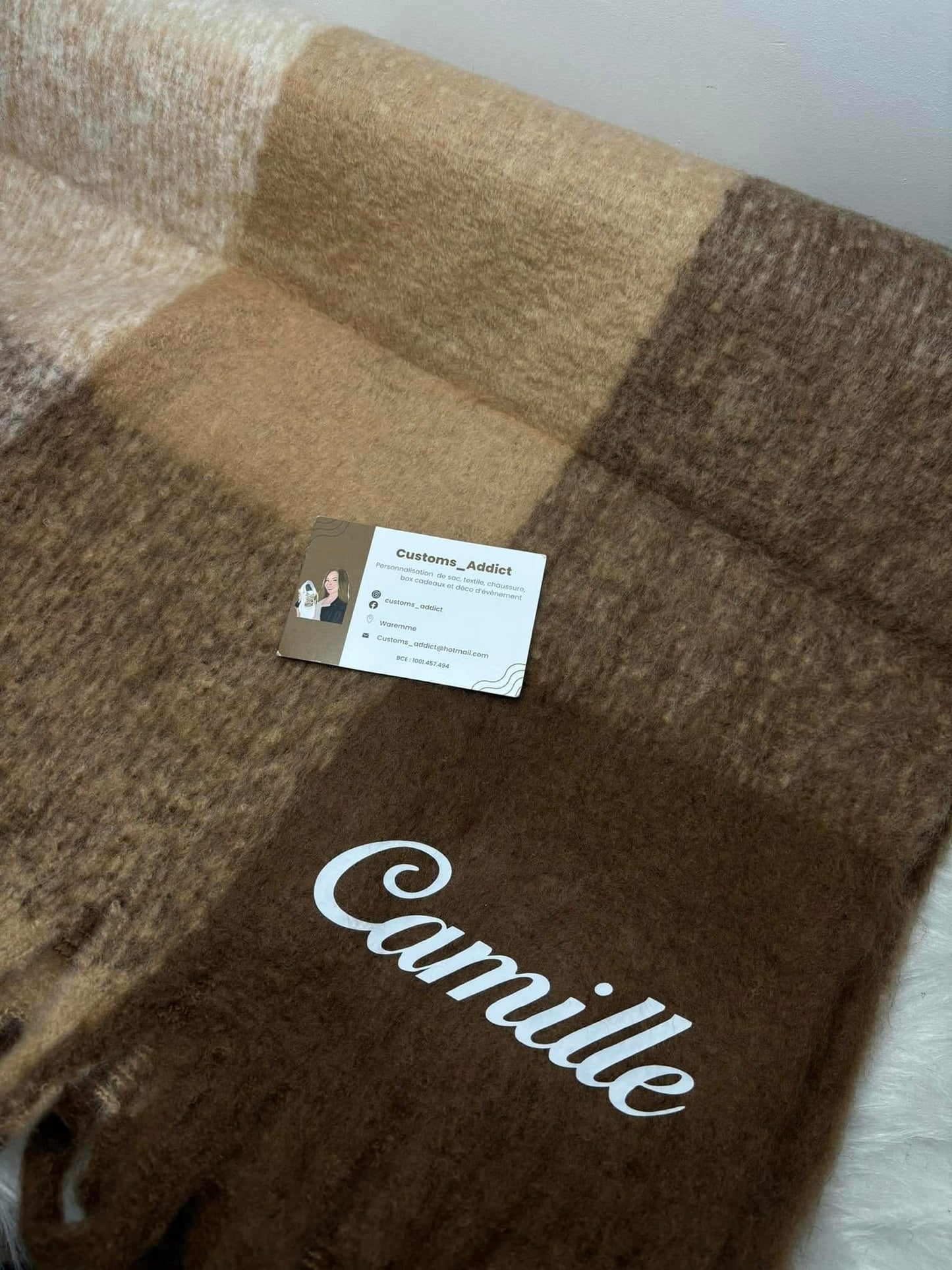 Écharpe Auburn Brune Personnalisable