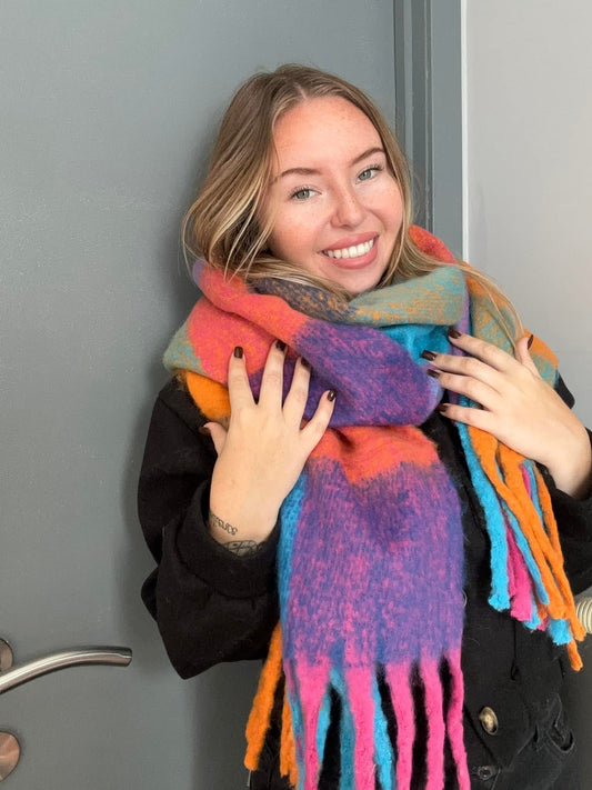 Écharpe Auburn multicolore foncée Personnalisable