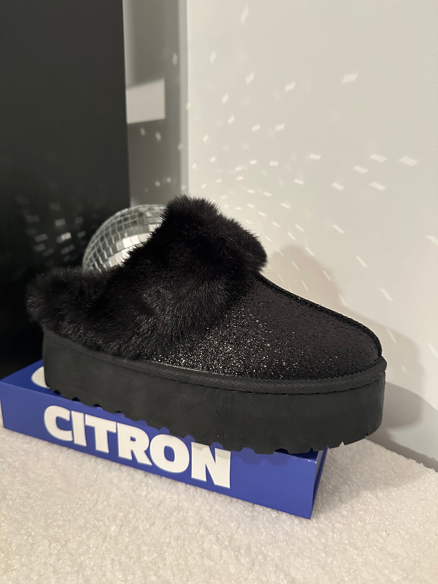 Chaussures Cozy Noires paillettes