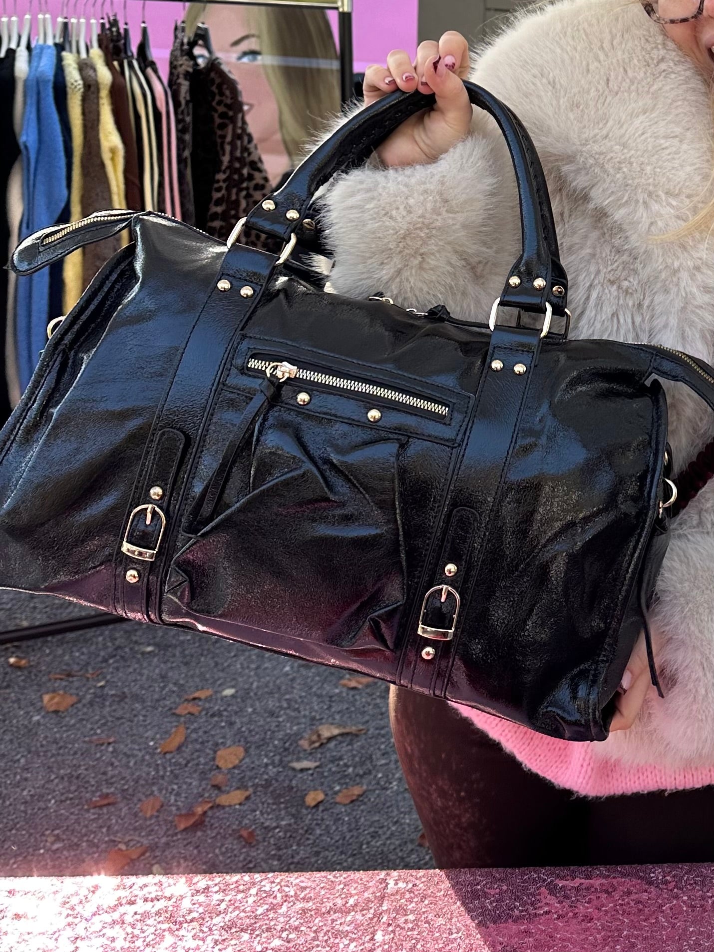 Grand sac Ciaga Noir brillant XXL