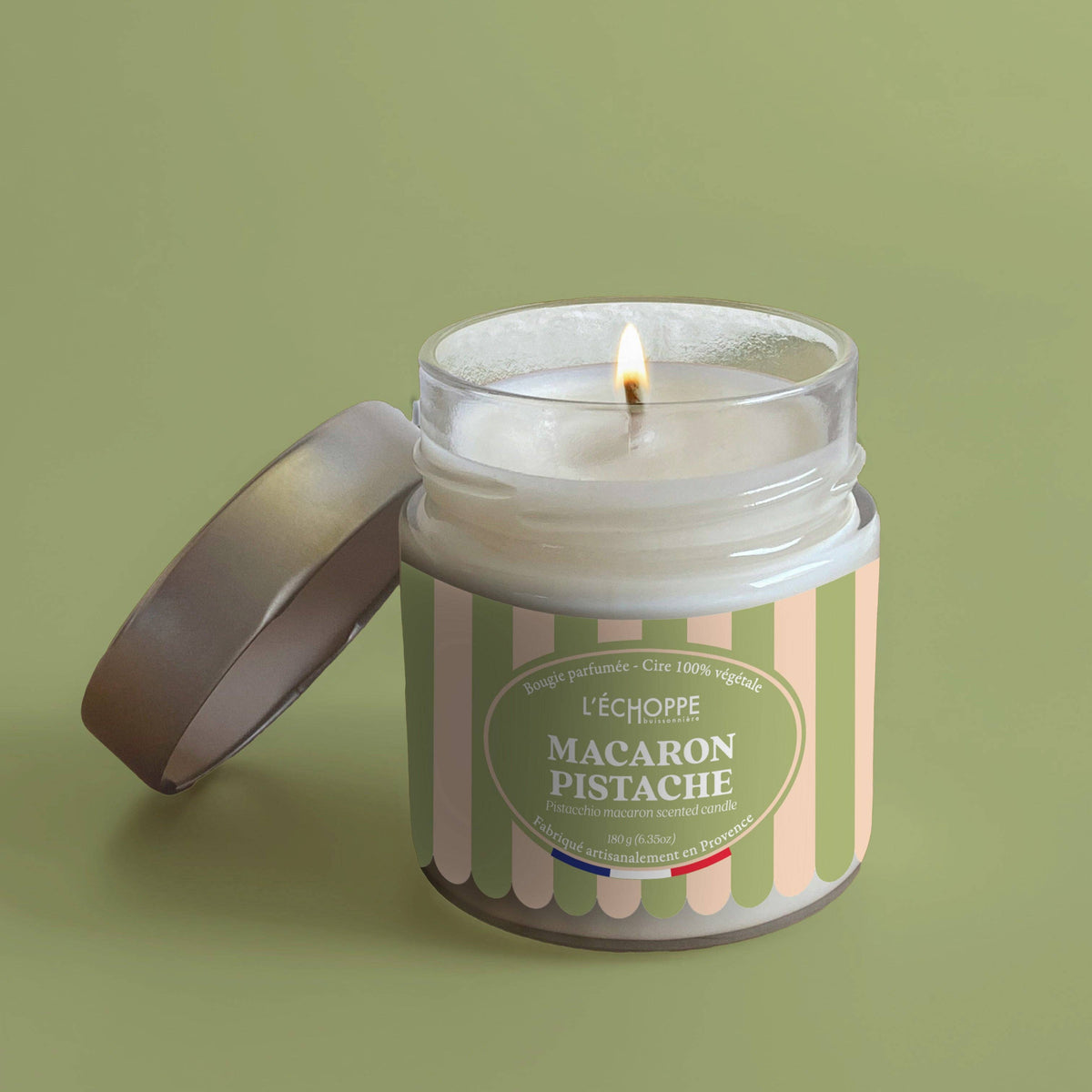 Bougie parfumée - Macaron pistache